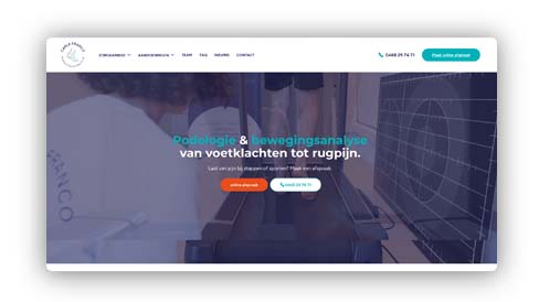 website voor Podologiepraktijk Carla Franco