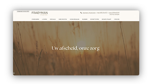 Fraeyman Uitvaart re-design