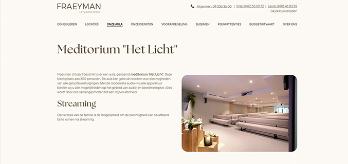 Fraeyman Uitvaart re-design