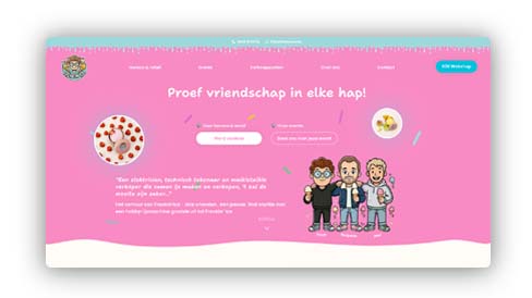 website voor Freakin'Ice ambachtelijk ijs